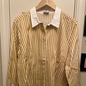 VanHeusen Studio Women's Yellow Stripped Shirt